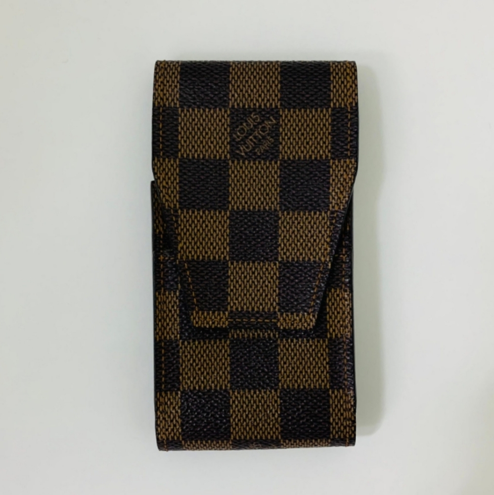 Authentic Louis Vuitton Damier Ebene vintage canvas cigarette case